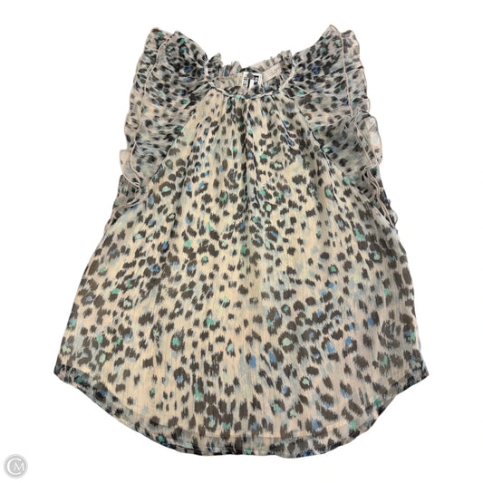 Blouse Short Sleeve By Loft In Multi-colored, Size: Xs