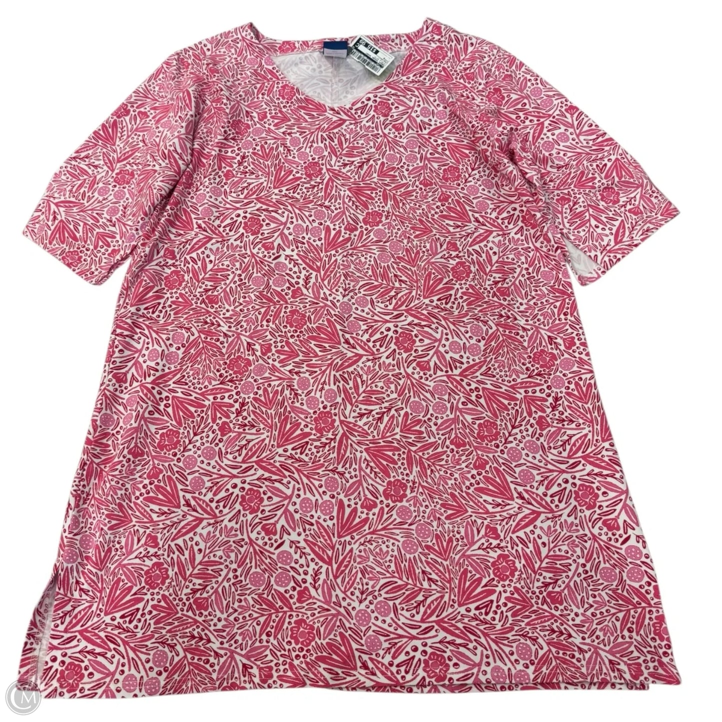 Dress Casual Short By Cmc In Pink & White, Size: M