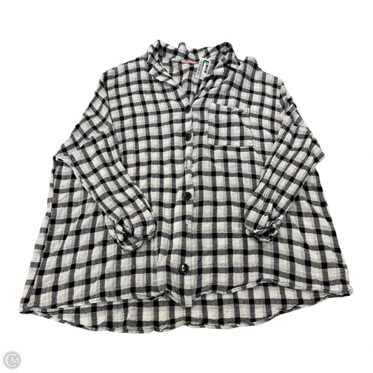 Top Long Sleeve By Show Me Your Mumu In Checkered Pattern, Size: Xl
