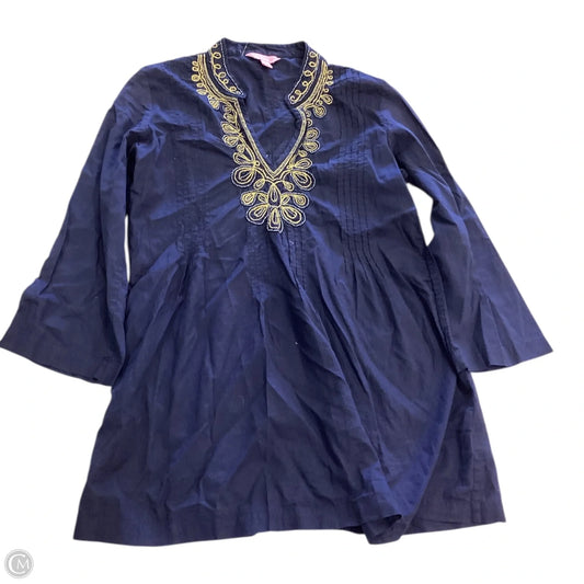 Top Long Sleeve Designer By Lilly Pulitzer In Navy, Size: S