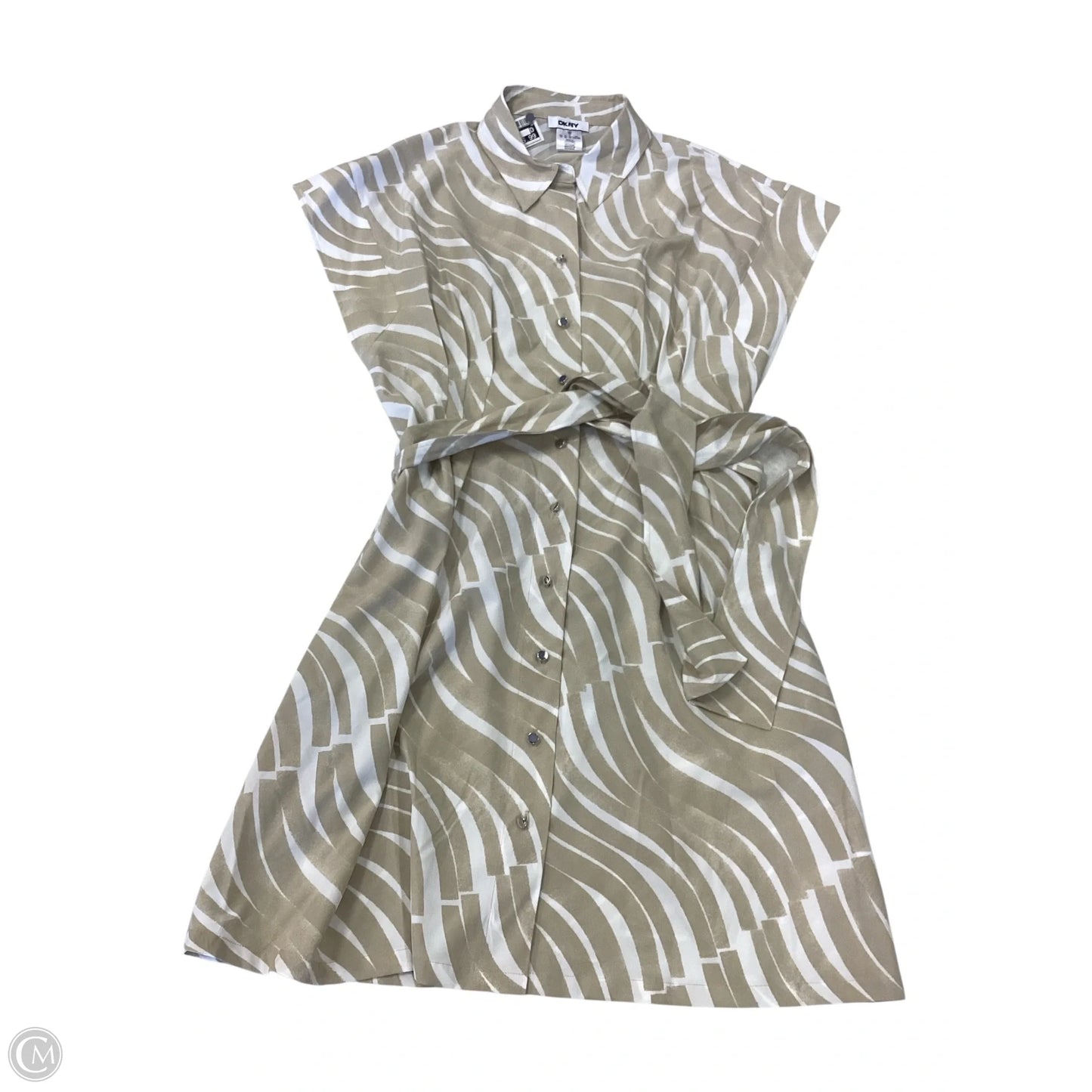 Dress Casual Short By Dkny In Tan & White, Size: 12
