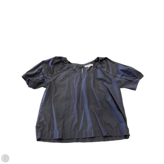 Top Short Sleeve By Loft In Grey, Size: L