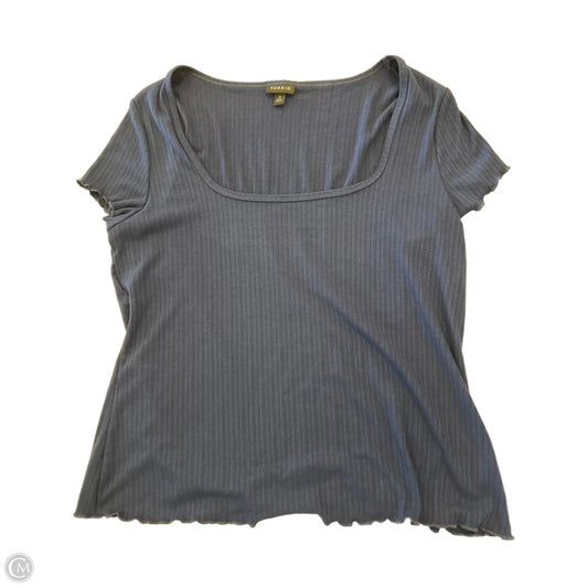 Top Short Sleeve Basic By Torrid In Navy, Size: L