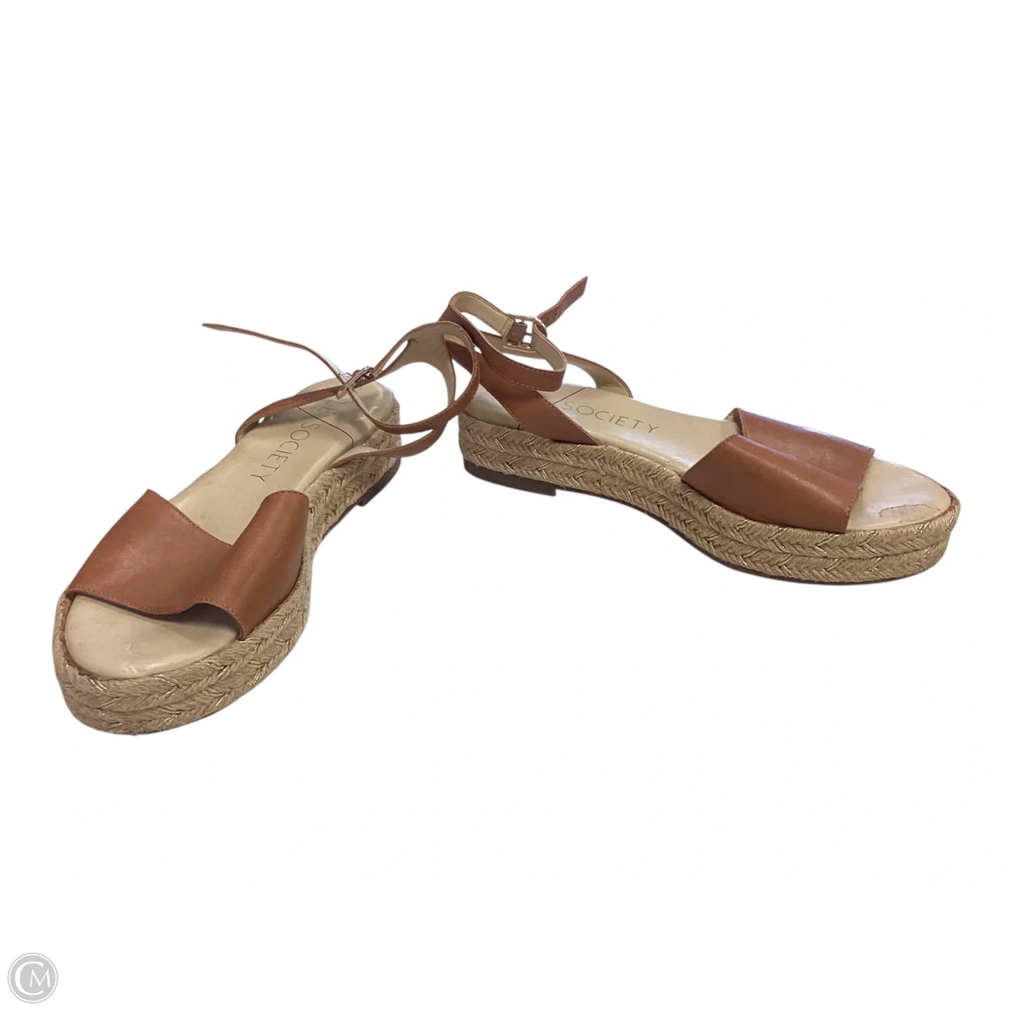 Sandals Heels Block By Sole Society In Brown, Size: 10