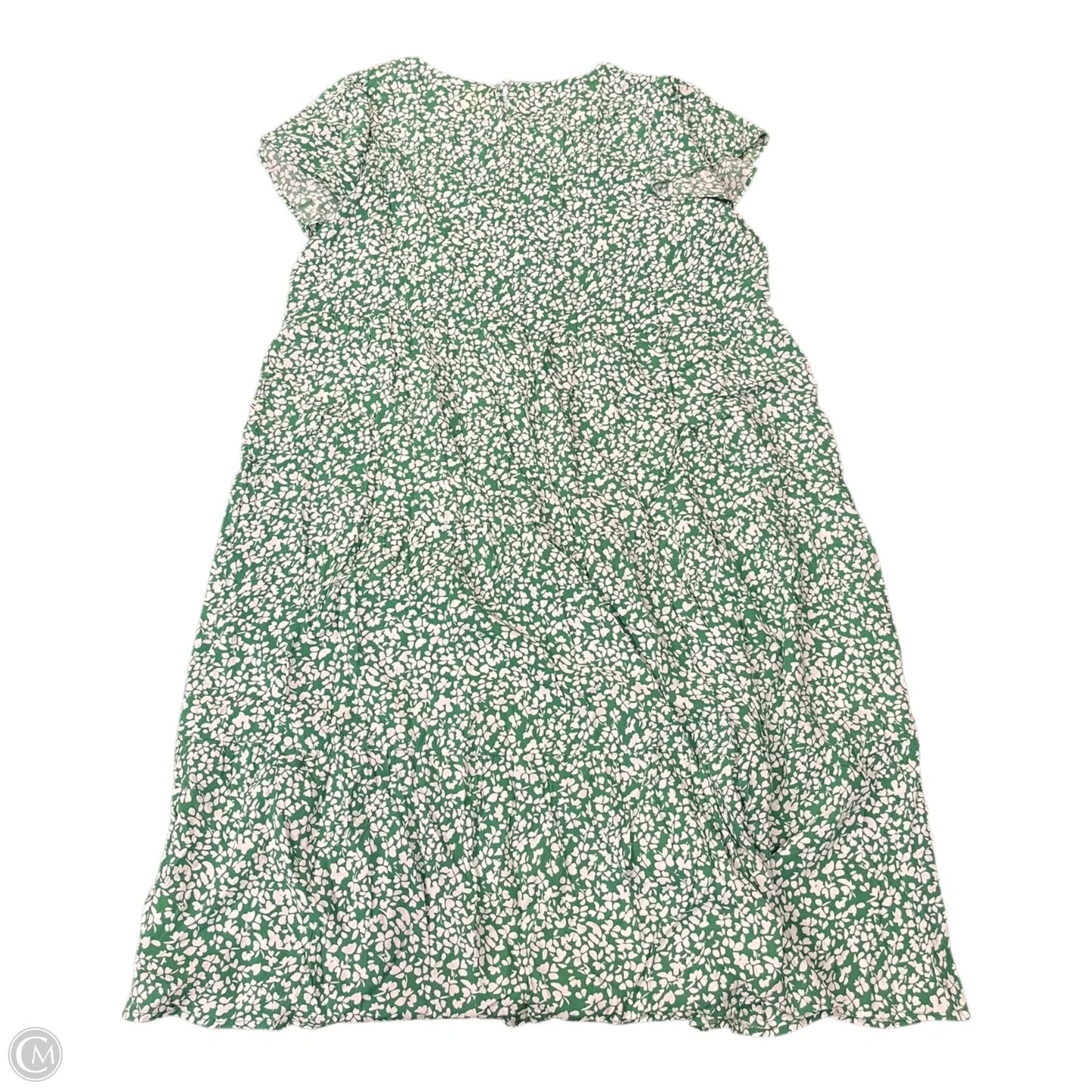 Dress Casual Maxi By Clothes Mentor In Green & White, Size: 2x