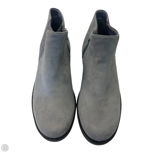 Boots Ankle Heels By Bzees In Grey, Size: 9