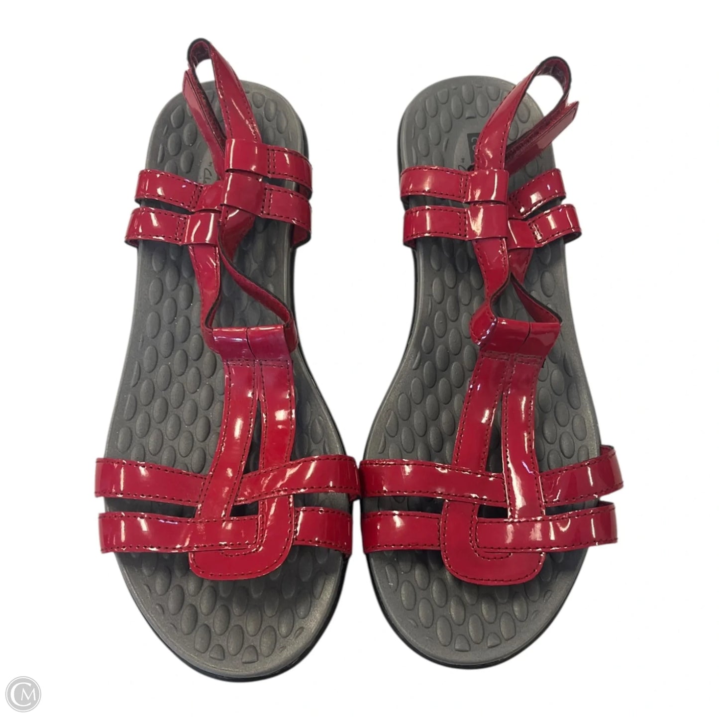 Sandals Flats By Clarks In Red, Size: 8.5