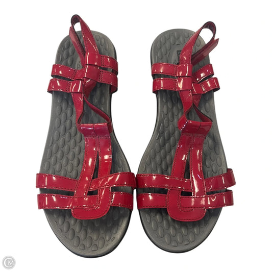 Sandals Flats By Clarks In Red, Size: 8.5