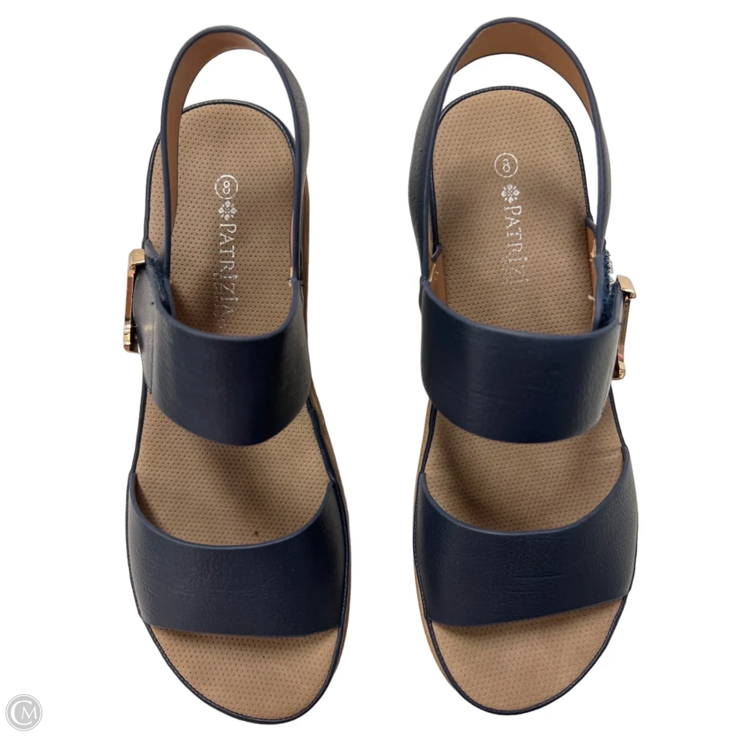 Sandals Heels Wedge By Spring Step In Navy, Size: 8