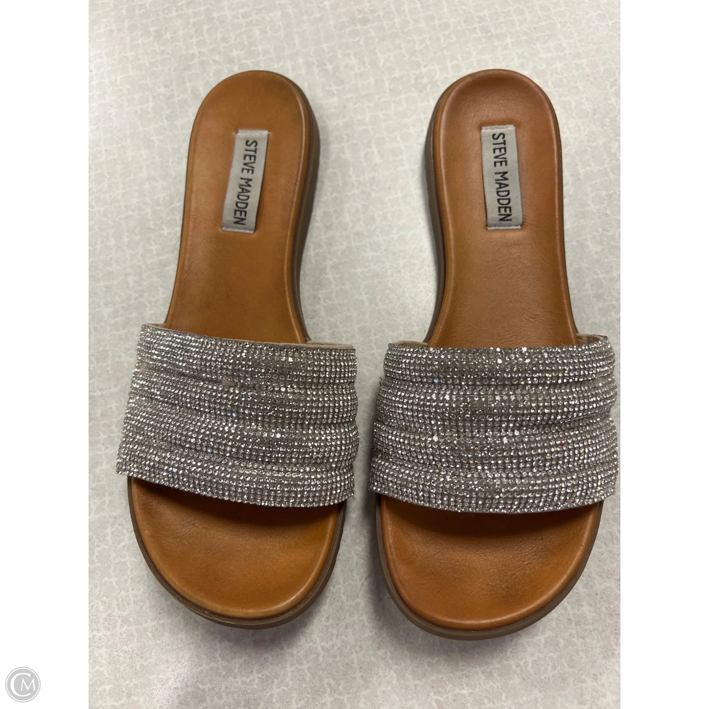 Sandals Flats By Steve Madden In Silver, Size: 8