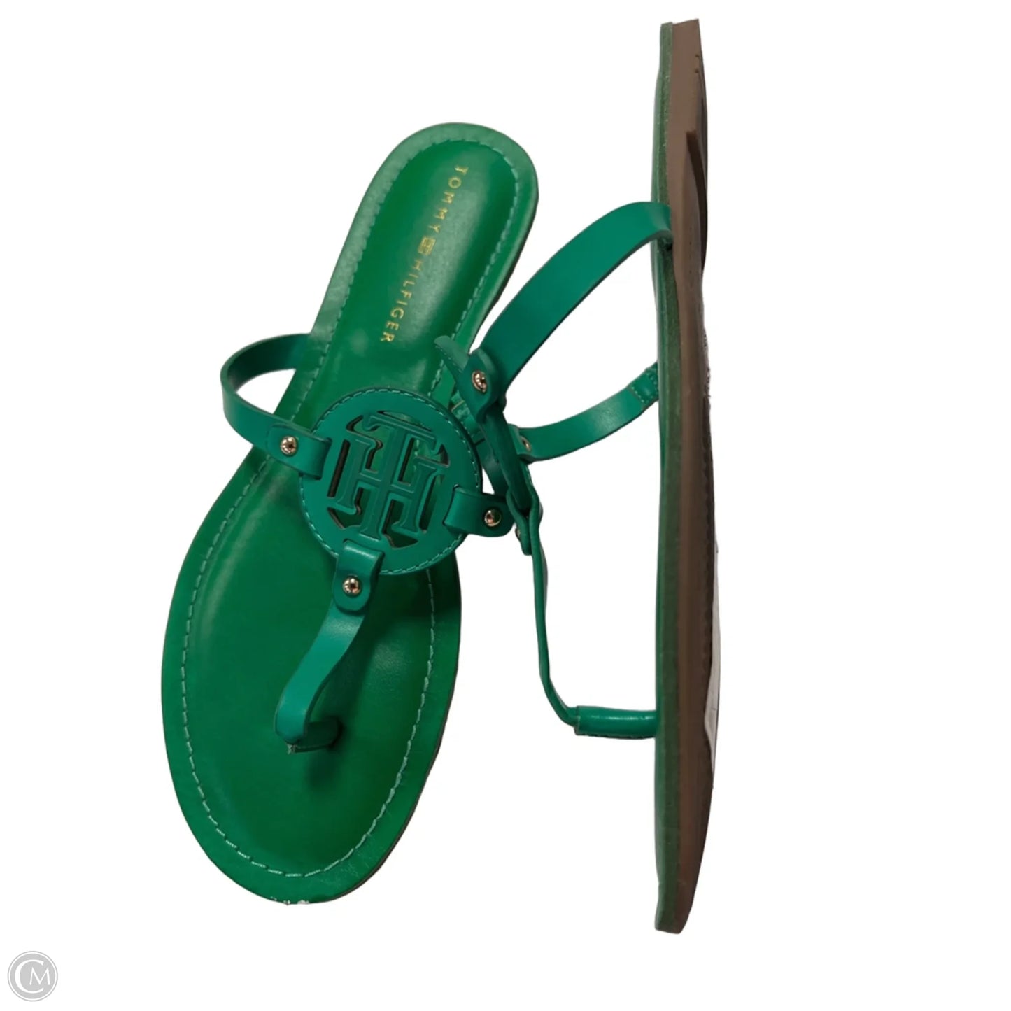 Sandals Flats By Tommy Hilfiger In Green, Size: 8.5