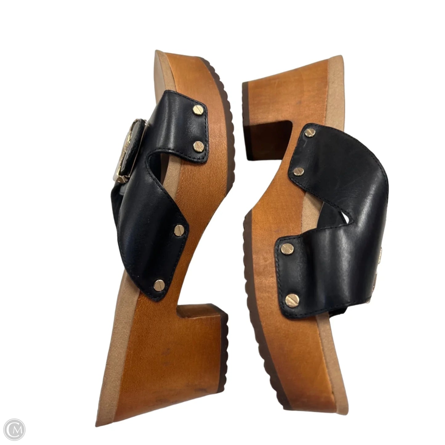 Sandals Heels Block By Dr Scholls In Black, Size: 9