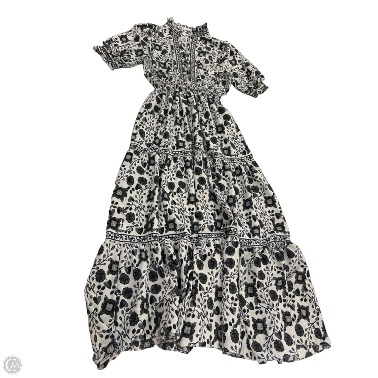 Dress Casual Maxi By Max Studio In Black & White, Size: L