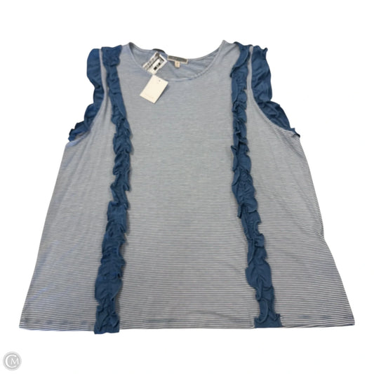 Top Sleeveless By Pleione In Striped Pattern, Size: Xl
