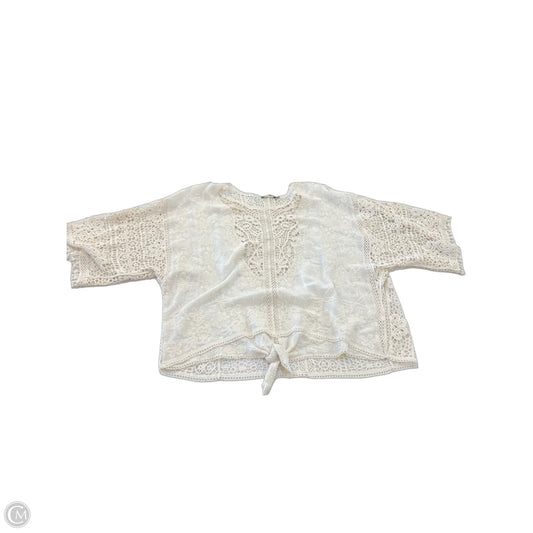 Top Short Sleeve By Clothes Mentor In Cream, Size: Xl