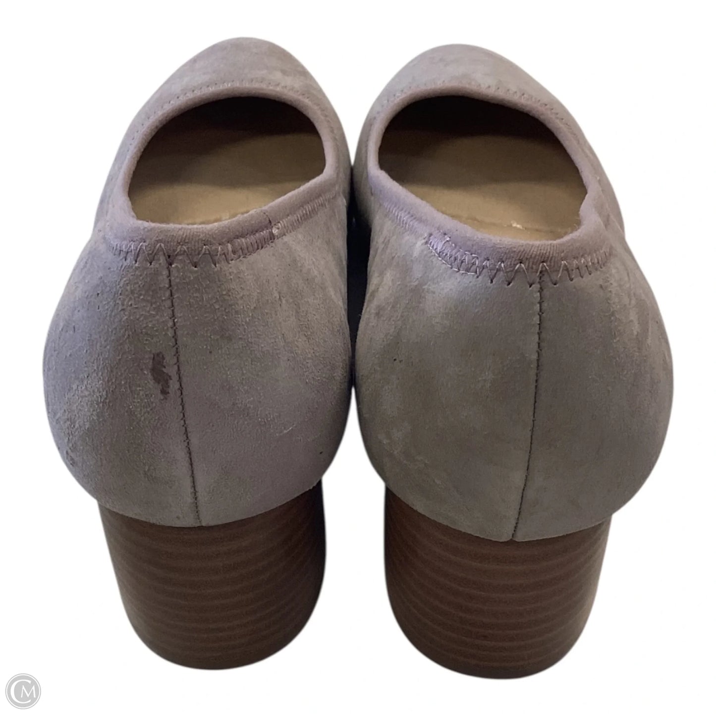 Shoes Heels Block By Earth In Grey, Size: 10