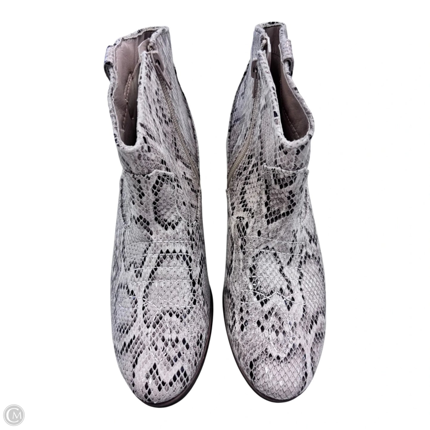 Boots Ankle Heels By So In Snakeskin Print, Size: 8.5