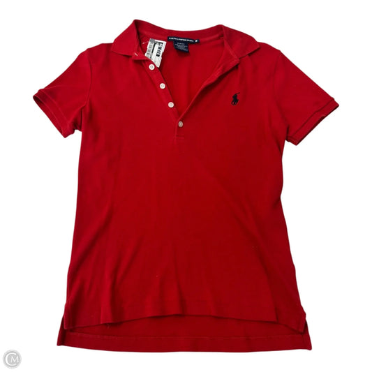 Top Short Sleeve By Ralph Lauren In Red, Size: M