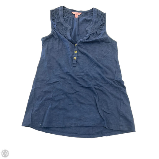 Top Sleeveless Designer By Lilly Pulitzer In Navy, Size: Xs
