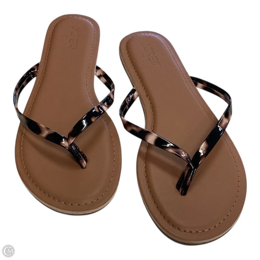 Sandals Flip Flops By J. Crew In Multi-colored, Size: 8