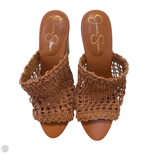Shoes Heels Block By Jessica Simpson In Brown, Size: 9.5