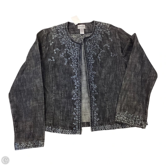 Jacket Denim By Chicos In Blue Denim, Size: 1 medium