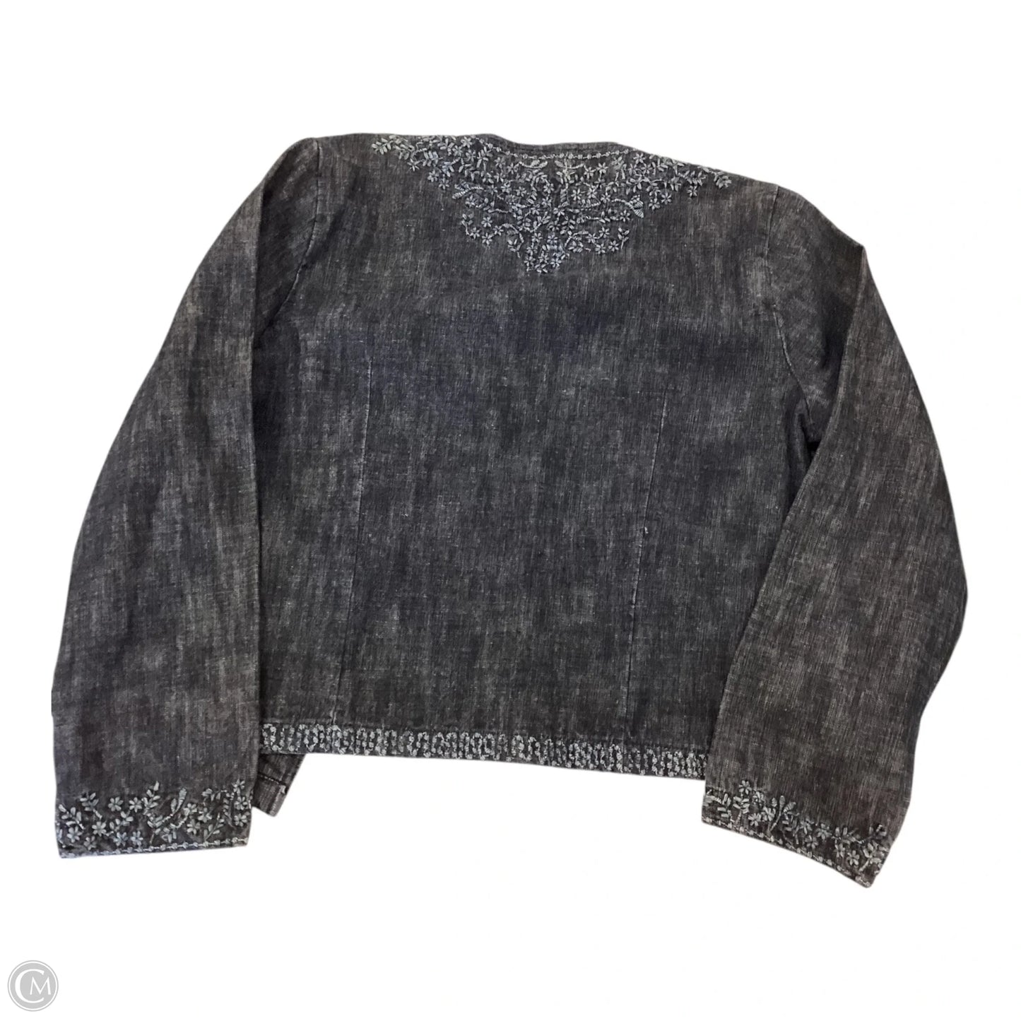 Jacket Denim By Chicos In Blue Denim, Size: 1 medium