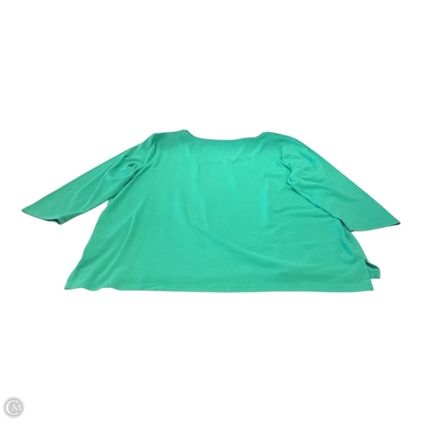 Top Long Sleeve By Talbots In Green, Size: 2x
