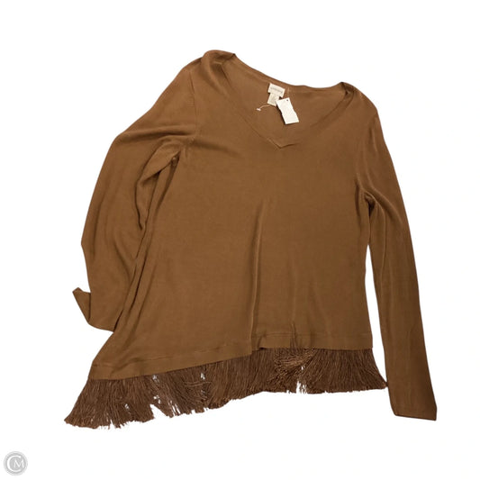 Top Long Sleeve By Chicos In Bronze, Size: 2