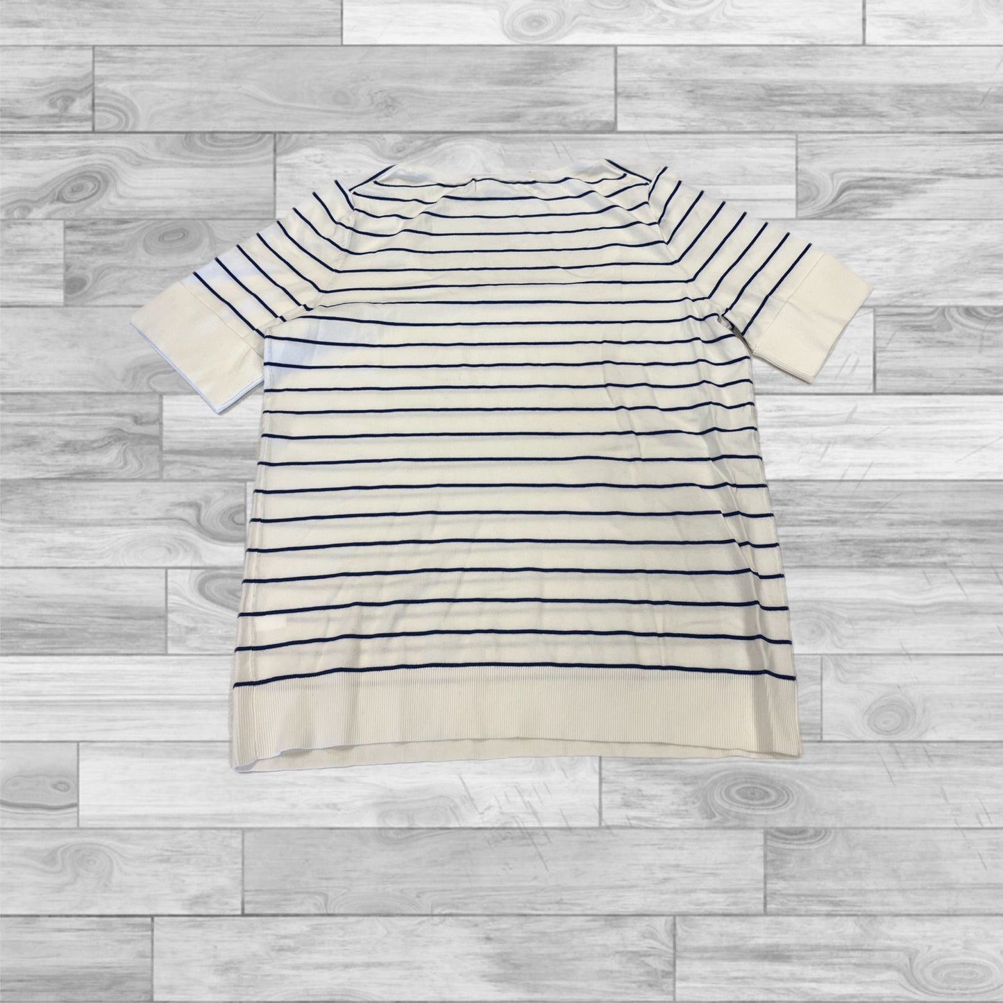 Top Short Sleeve By Banana Republic In Striped Pattern, Size: Xl
