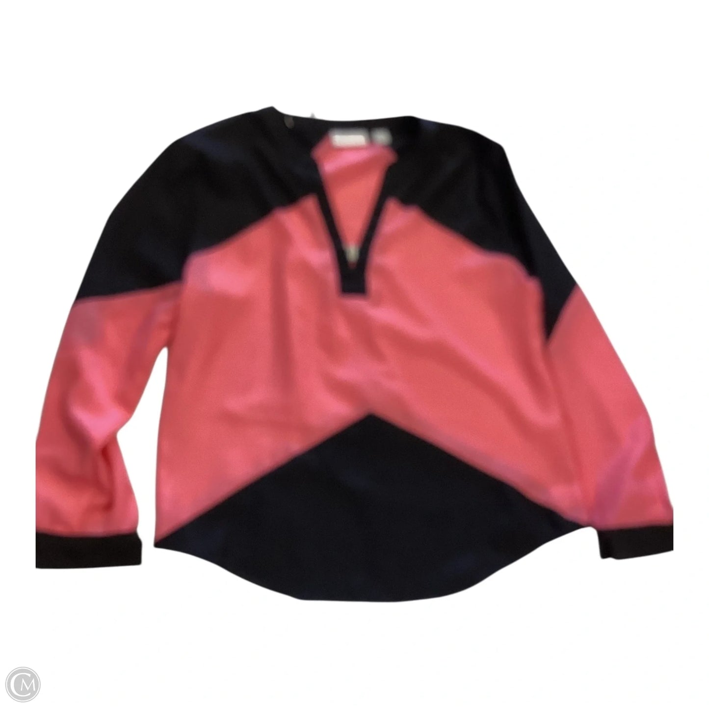 Top Long Sleeve By New York And Co In Black & Pink, Size: S