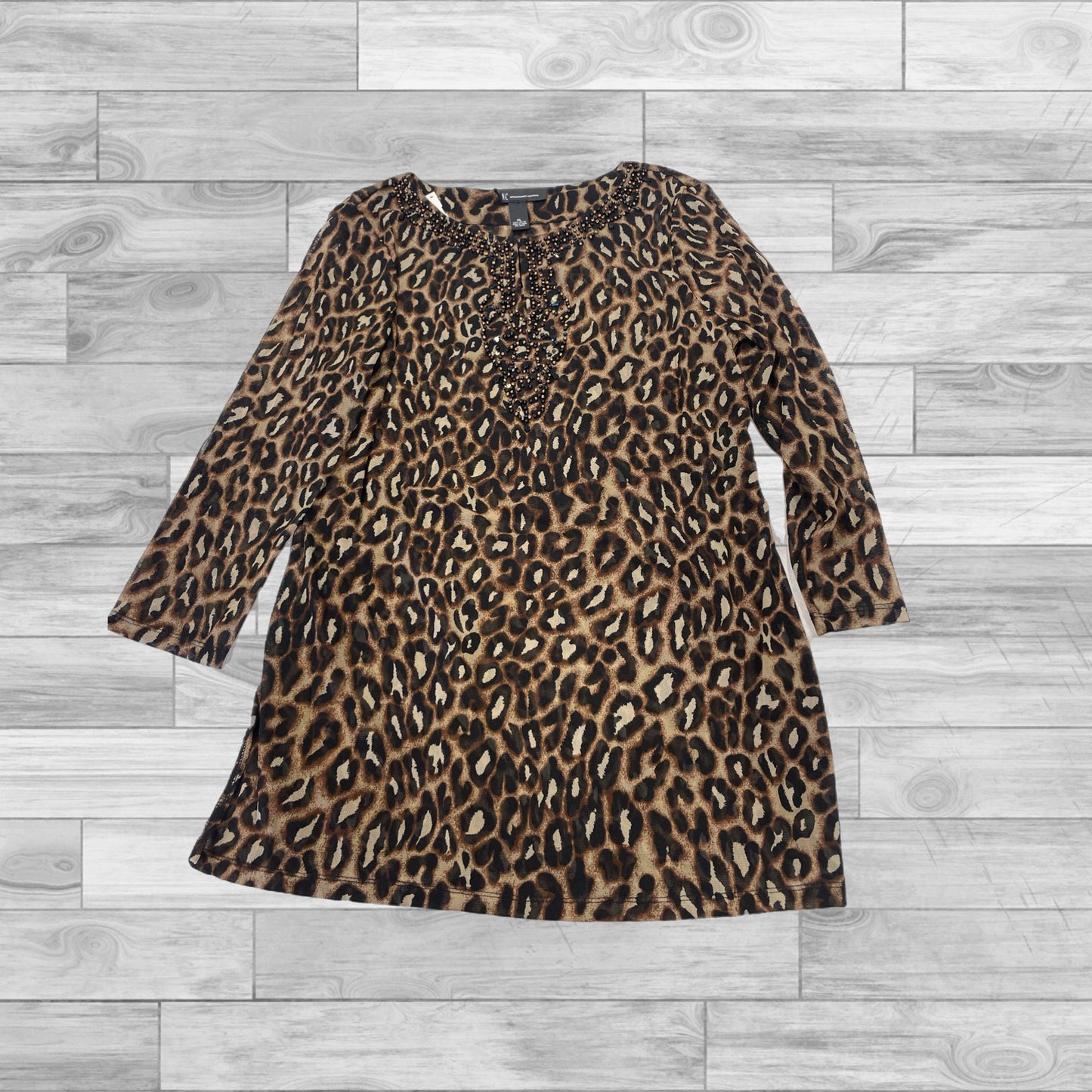 Top Long Sleeve By Inc In Animal Print, Size: Xl