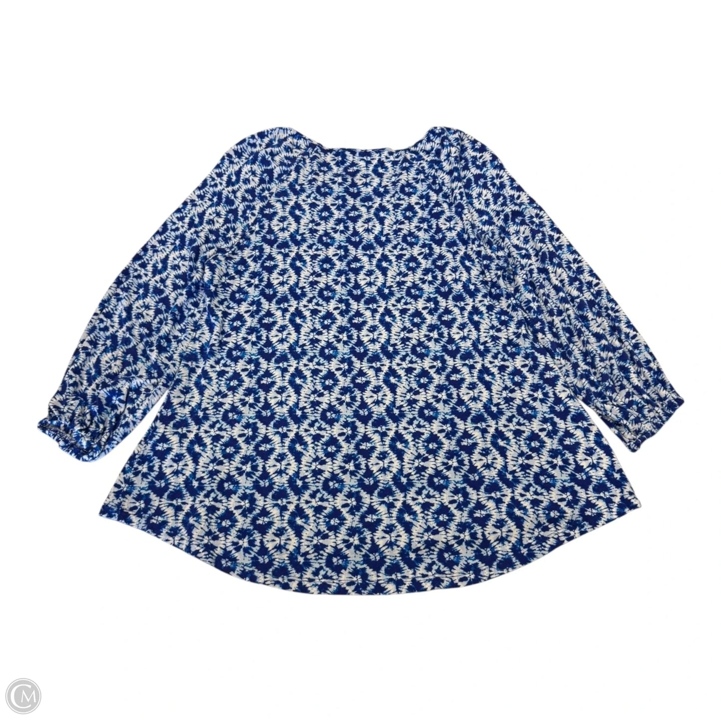 Top 3/4 Sleeve By Spense In Blue, Size: S
