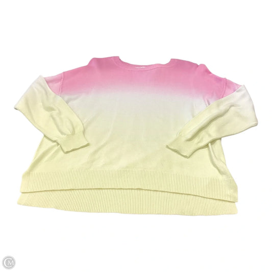 Sweater By For The Republic In Pink & Yellow, Size: L