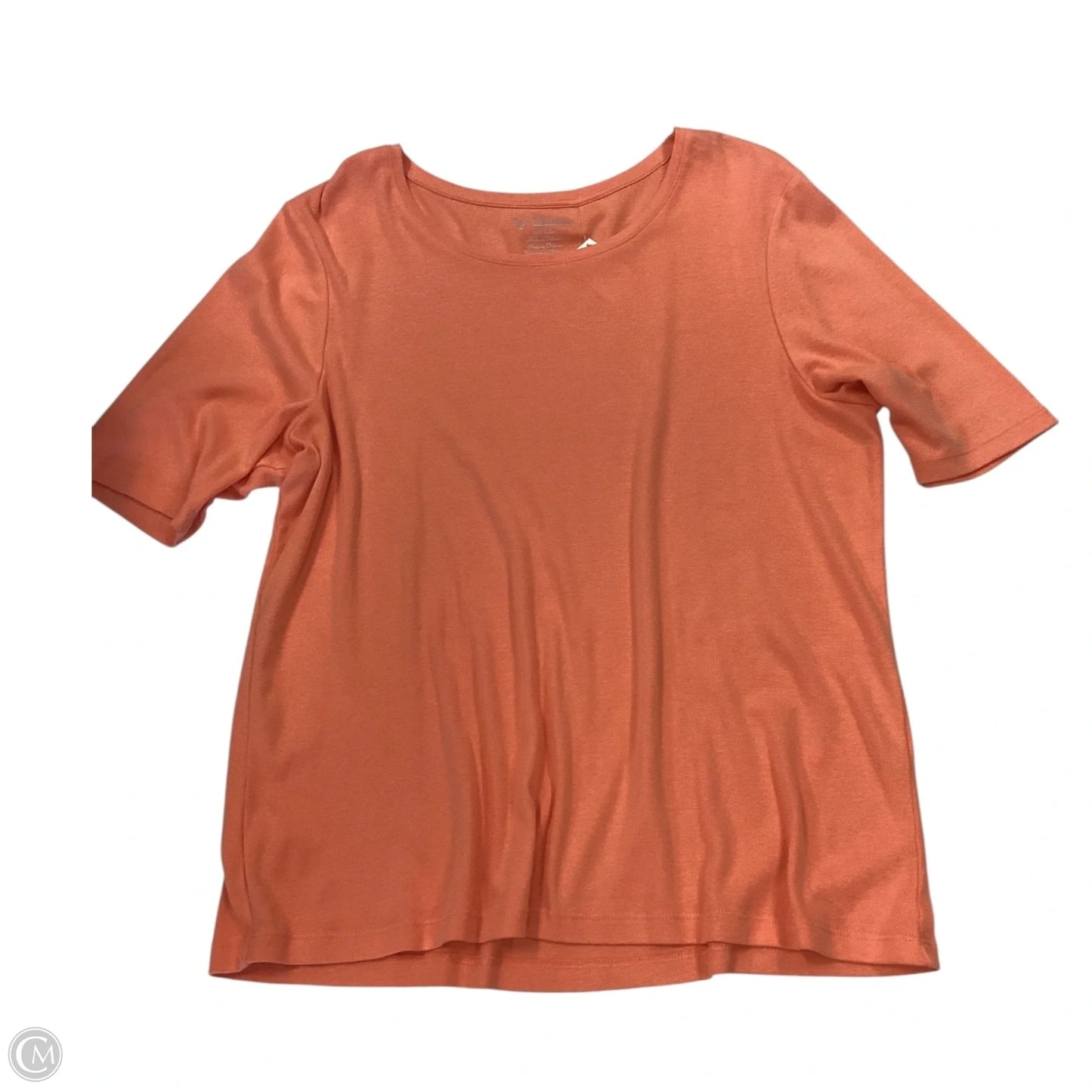 Top Short Sleeve By Chicos In Orange, Size: 3-XL
