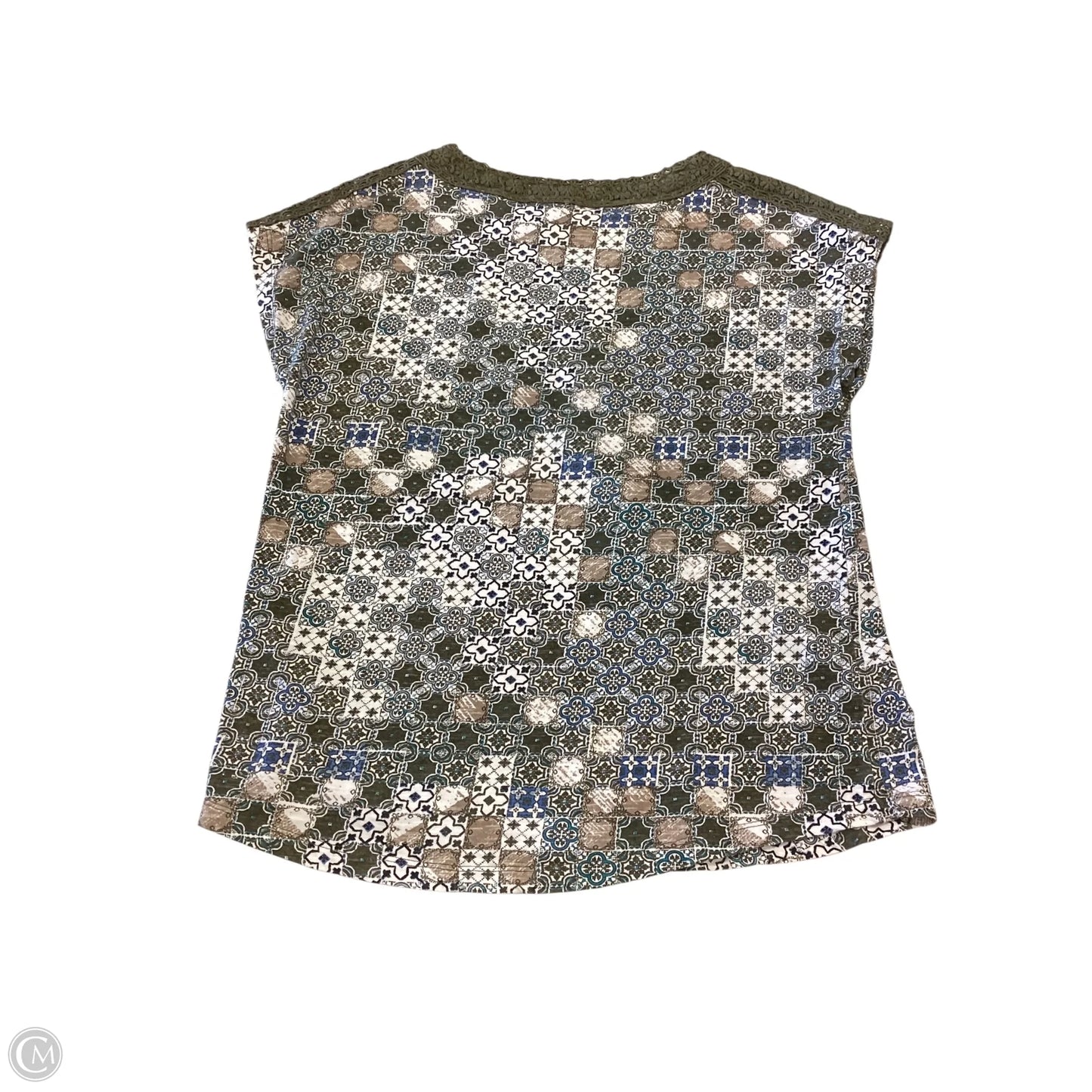 Top Short Sleeve By Chicos In Green, Size: medium