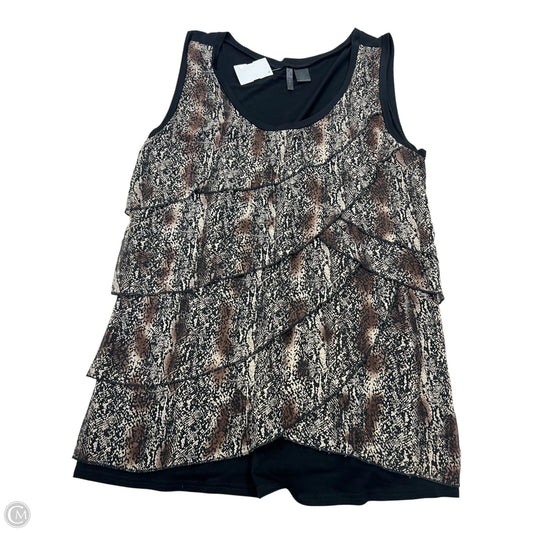 Top Sleeveless By Nue Options In Animal Print, Size: Xl
