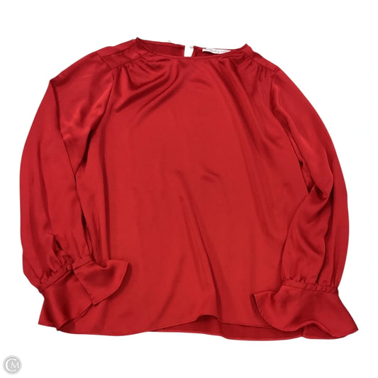 Top Long Sleeve By Preston And New York In Red, Size: M