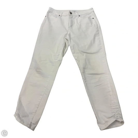 Jeans Straight By Loft In White, Size: 8