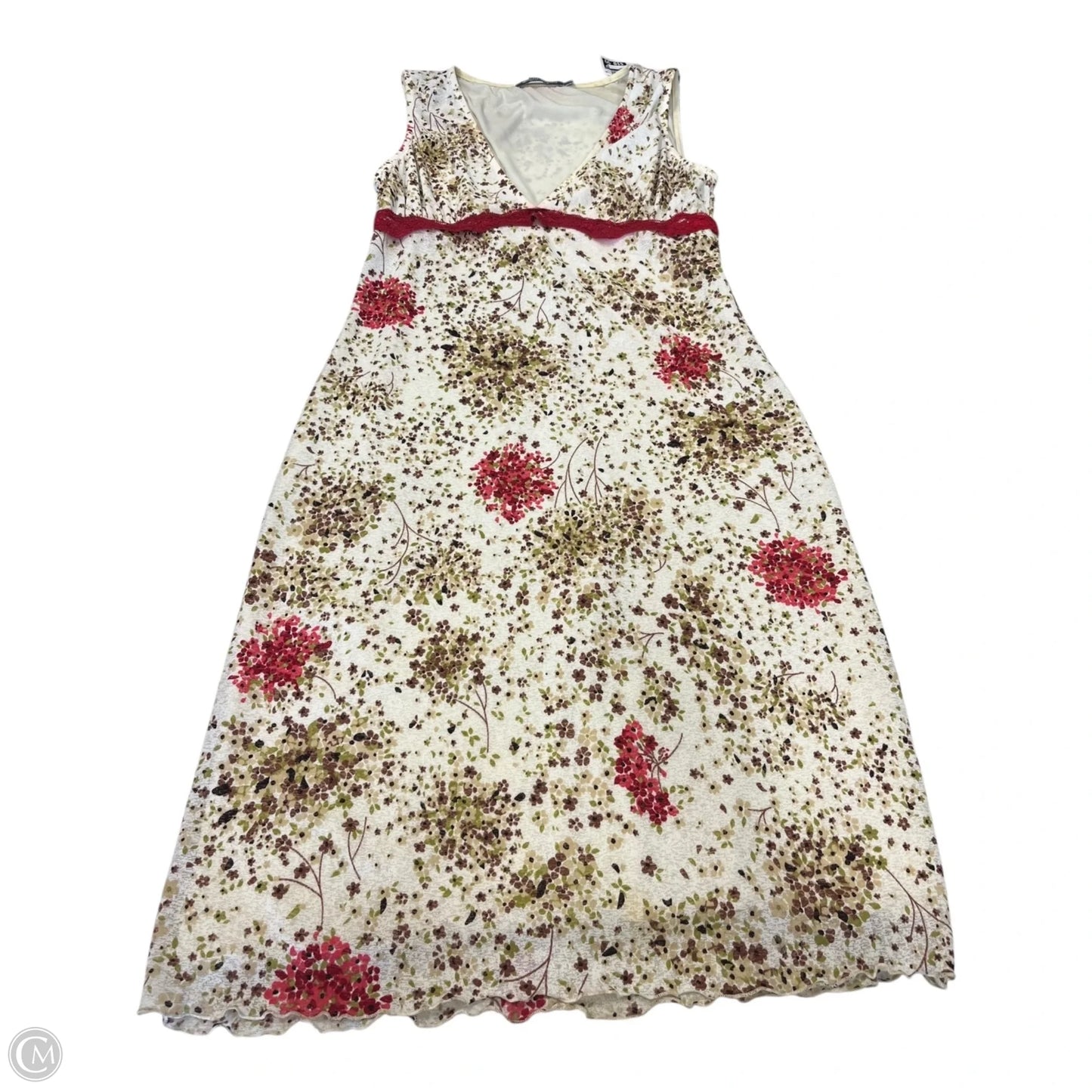 Dress Casual Short By Bisou Bisou In Floral Print, Size: L