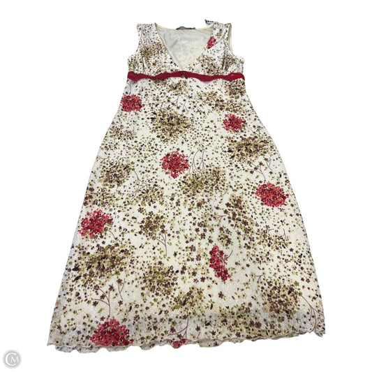 Dress Casual Short By Bisou Bisou In Floral Print, Size: L
