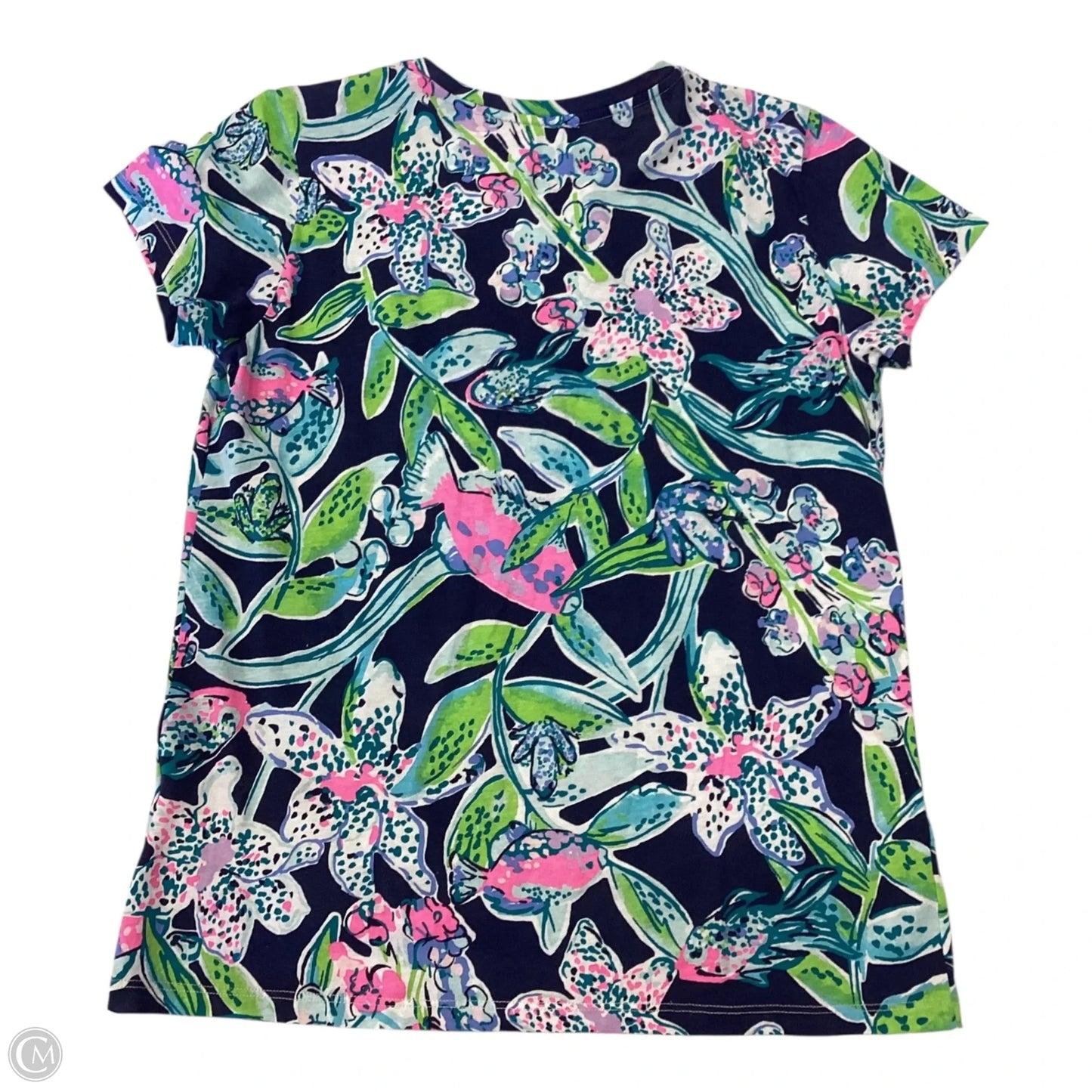 Top Short Sleeve Designer By Lilly Pulitzer In Floral Print, Size: M