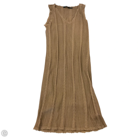 Dress Casual Midi By Ralph Lauren In Brown, Size: M