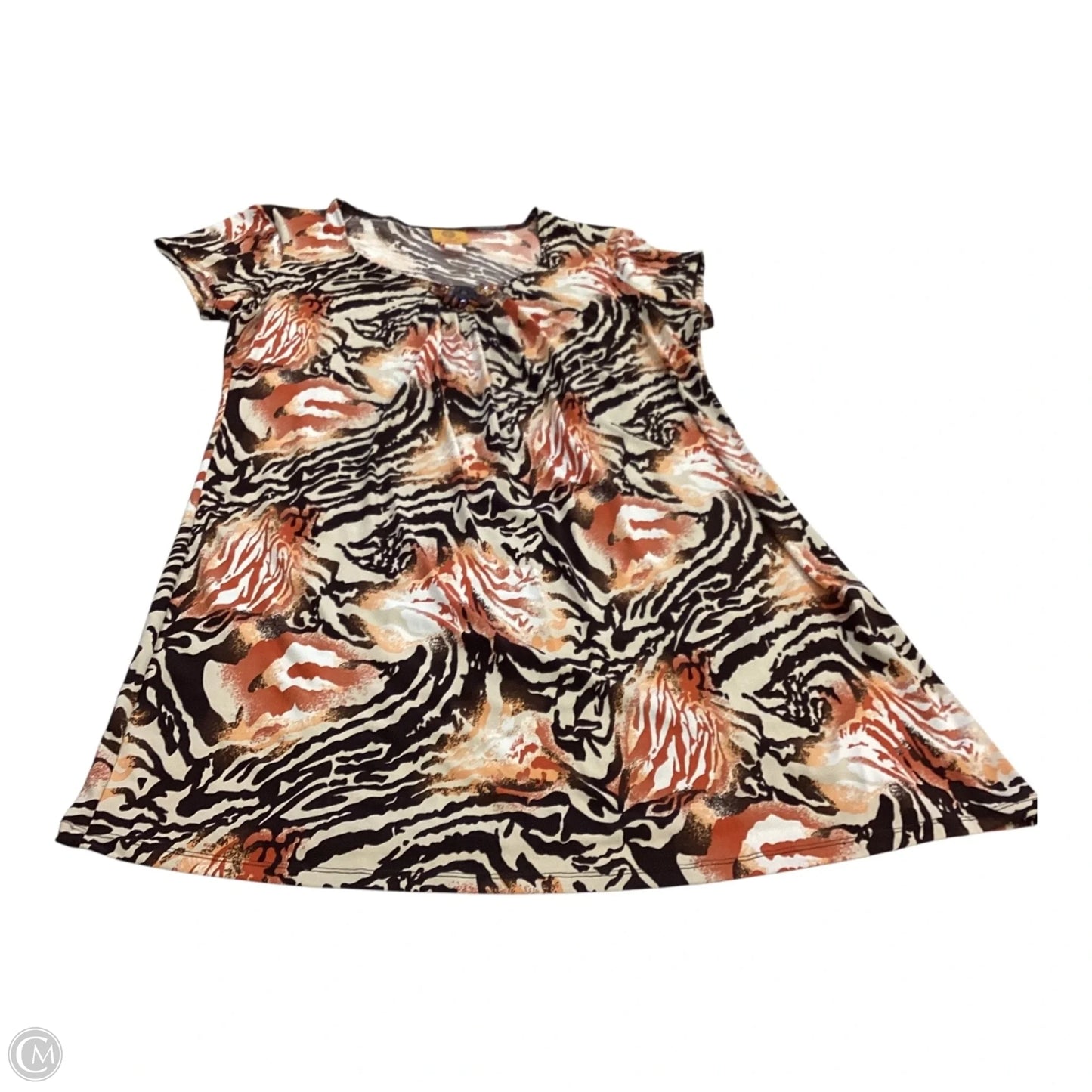 Dress Casual Short By Ruby Rd In Brown & Orange, Size: Lp