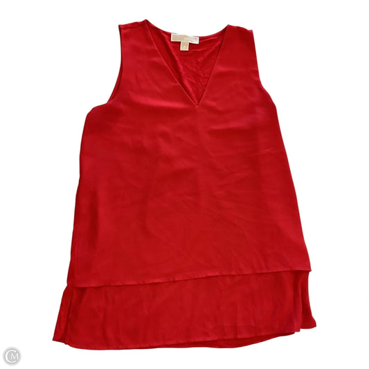 Tank Top Designer By Michael Kors In Red, Size: M