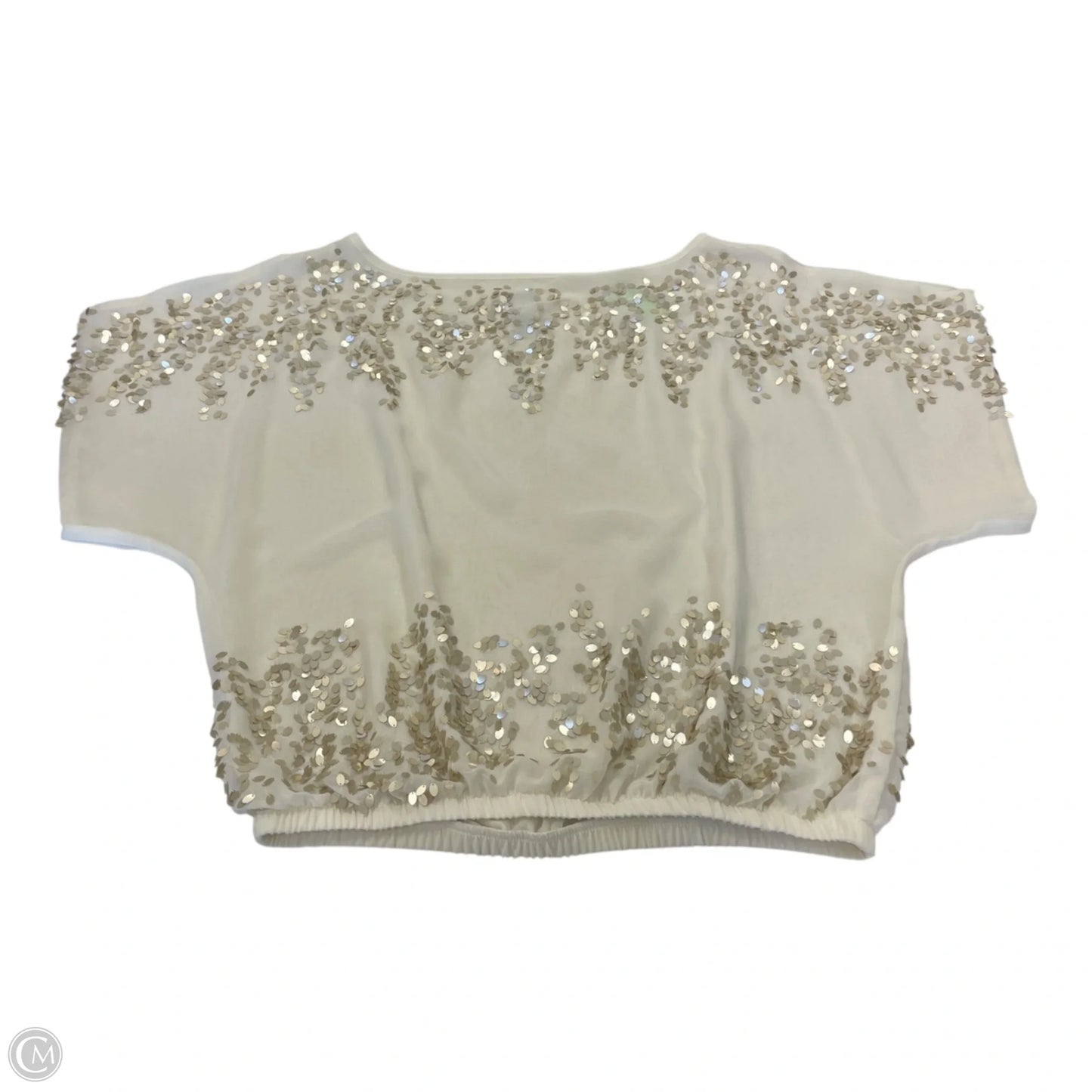 Top Short Sleeve By Cache In Cream, Size: S
