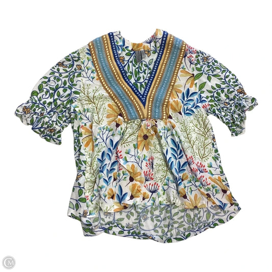 Top Short Sleeve By Blank London In Floral Print, Size: Xs