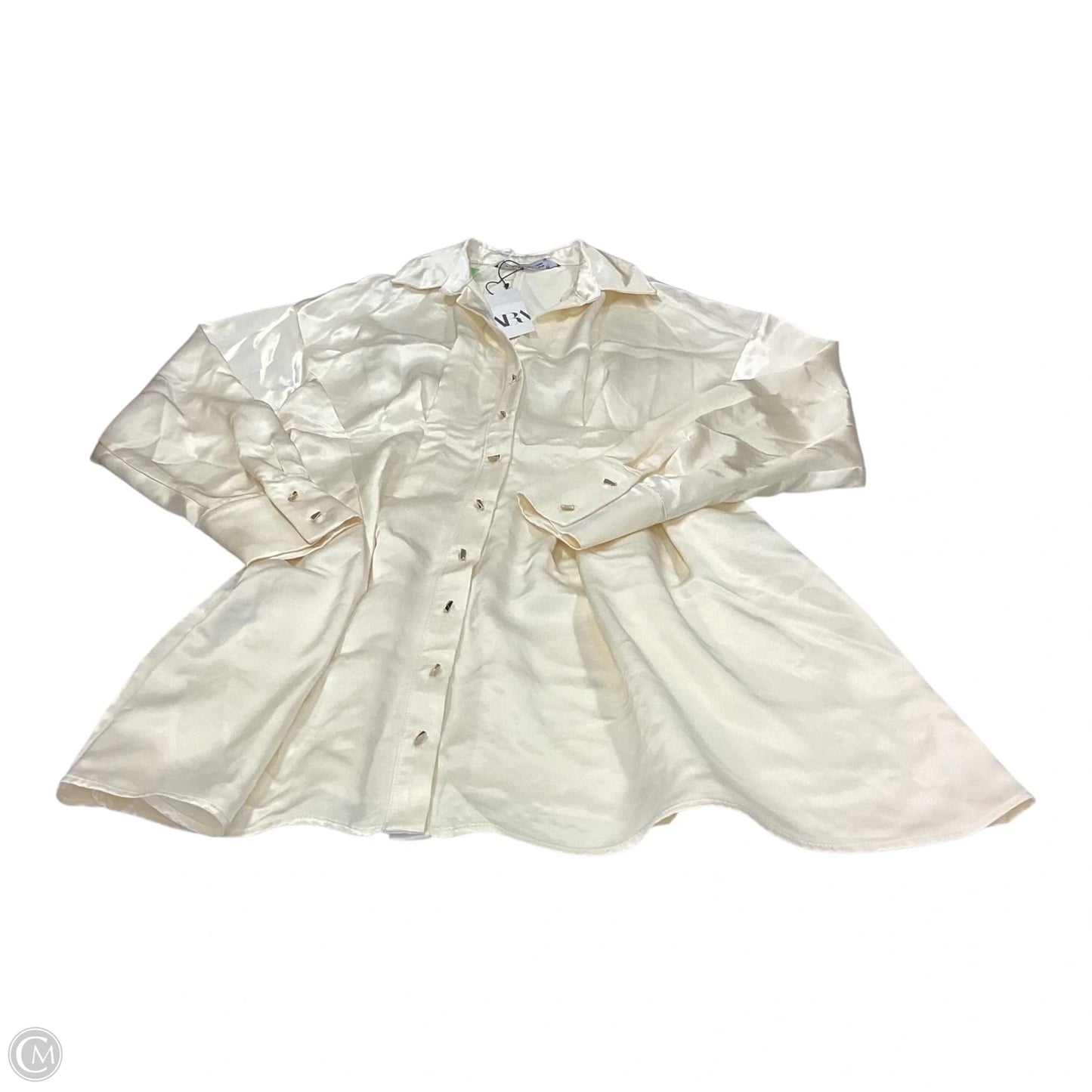 Dress Casual Short By Zara In Cream, Size: M