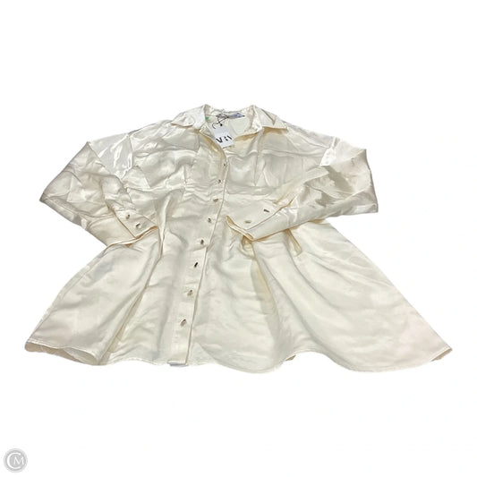 Dress Casual Short By Zara In Cream, Size: M