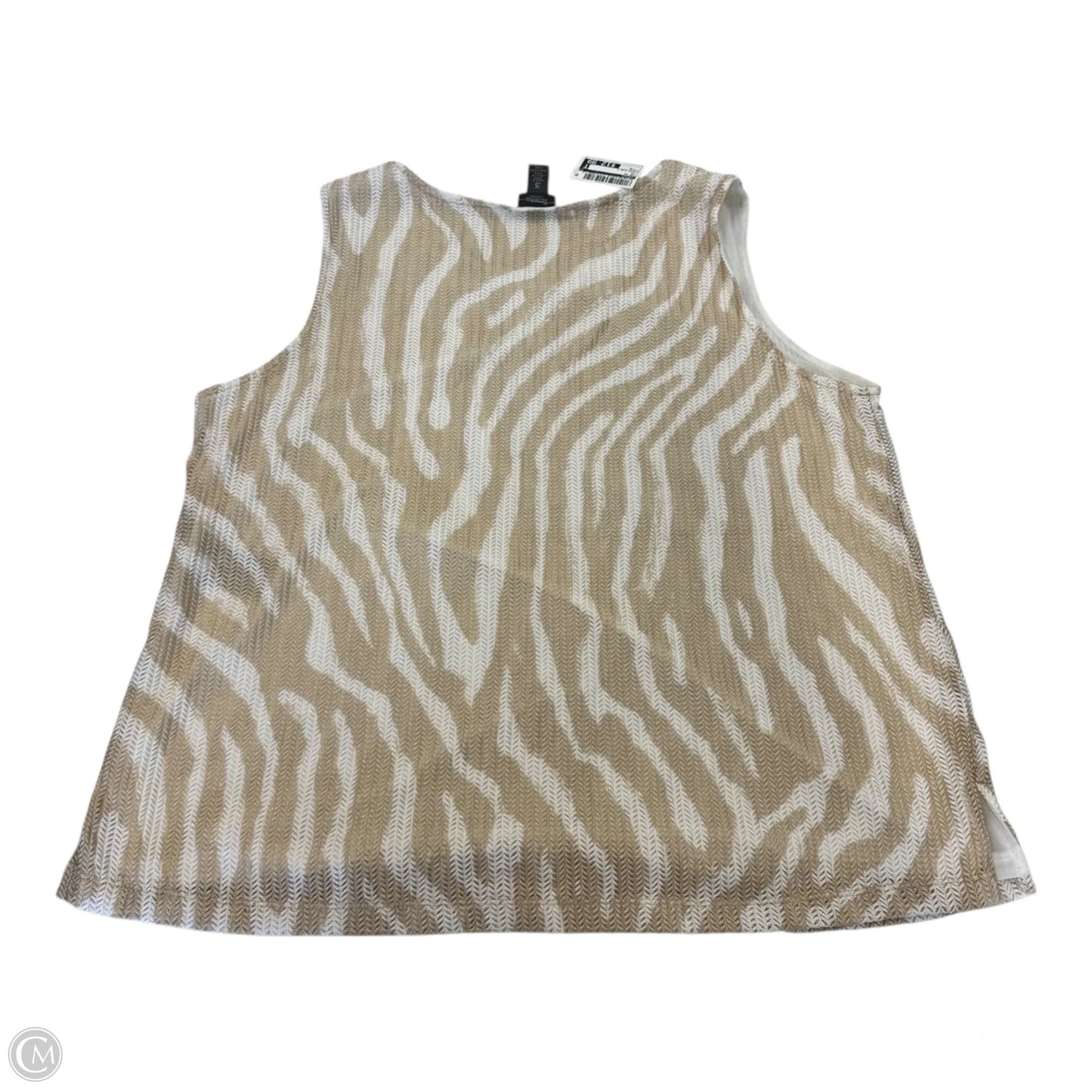 Top Short Sleeve By Chicos In Tan, Size: Xl